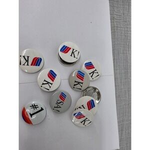 Vintage United Airlines Pinback Button Lot UK USA Tulip Logo Saul Bass 10pc